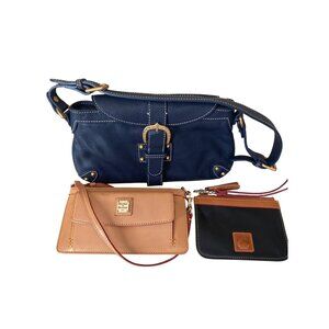 Vintage Dooney & Bourke Purse Lot – 1990s Pouch & 2000s Shoulder/Wristlet